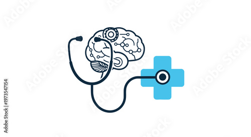 Medical Brain Health Concept Illustration.