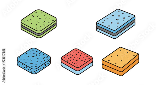 Scouring Pad Line art vector simple abstract minimal