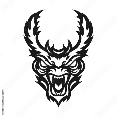 Vector tribal beetle logo