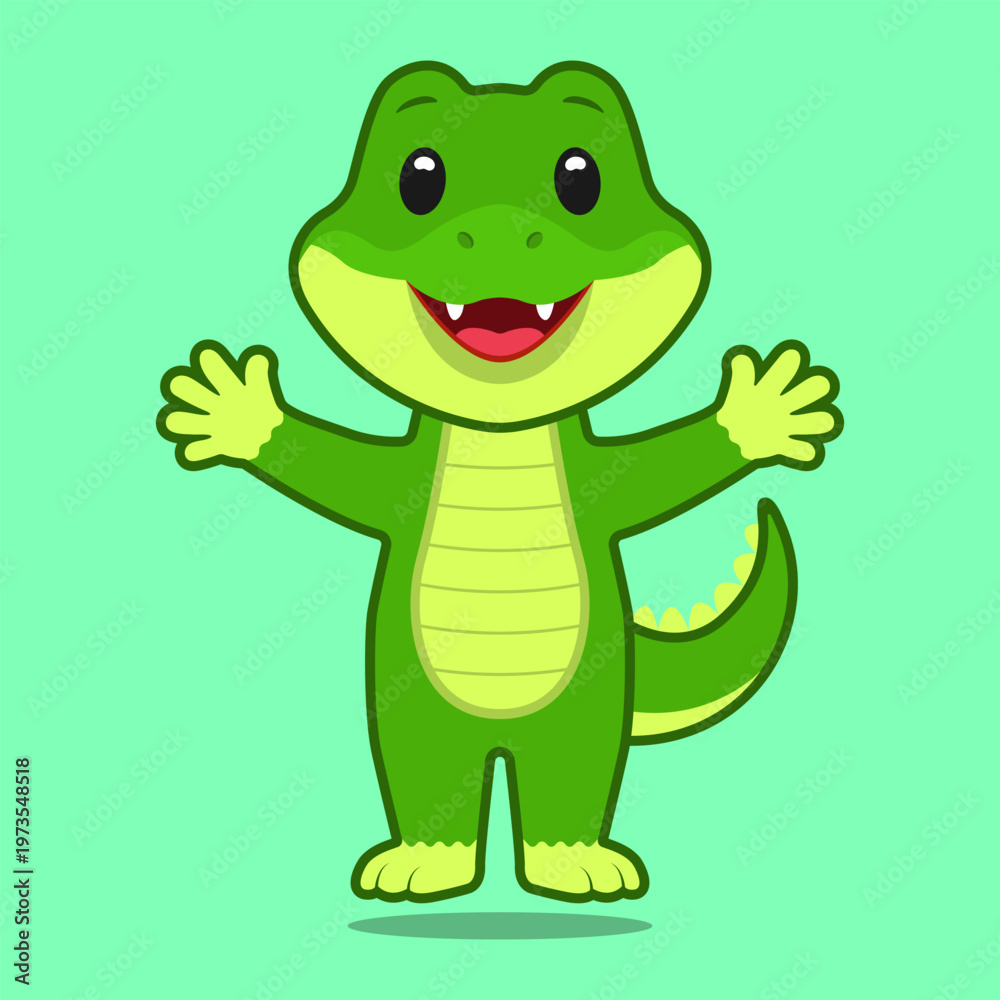Obraz premium Vector image of a crocodile