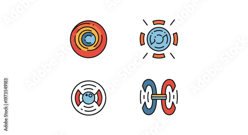 Space Magnetic Field Line art creative abstract graphic vector