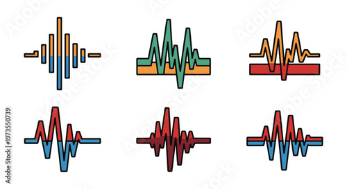 Seismic Wave Line art vector creative modern abstract