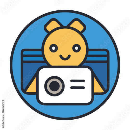 A bold journalism icon symbolizes truth and storytelling, featuring a classic pen, notepad, and microphone, representing the power of reporting and sharing news worldwide.
