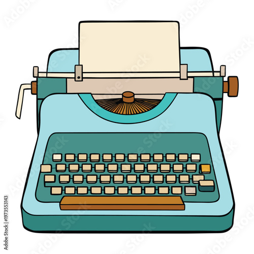 A classic vintage typewriter with metal keys and timeless charm, echoing the rhythm of old stories. A nostalgic piece blending history, creativity, and elegant design.