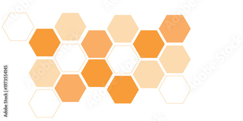 simple orange honeycomb design for banner poster background.