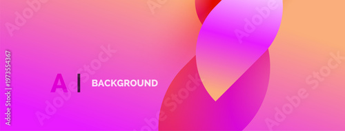 Abstract gradient background. Pink, purple, orange hues blend smoothly. Text reads AI BACKGROUND in corner. Minimalist design.