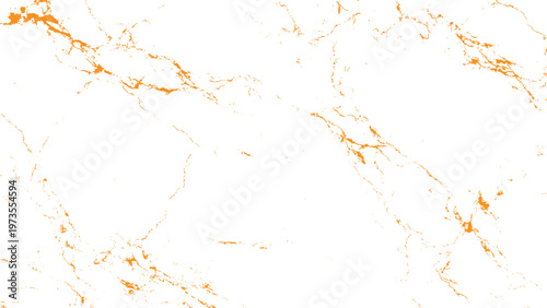 Orange marble texture with gold veins on white background for design and decoration purposes