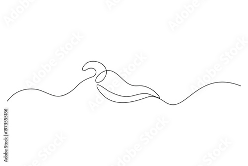 Chili pepper continuous one line drawing minimalist outline vector for modern kitchen design
