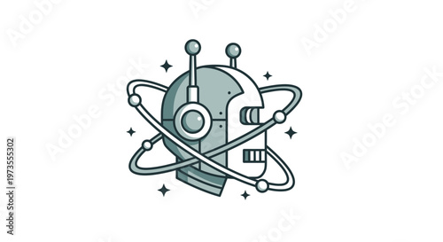 Space Helmet with Satellite Dish.