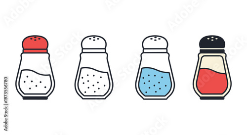 Salt Shaker Line art vector simple abstract shapes