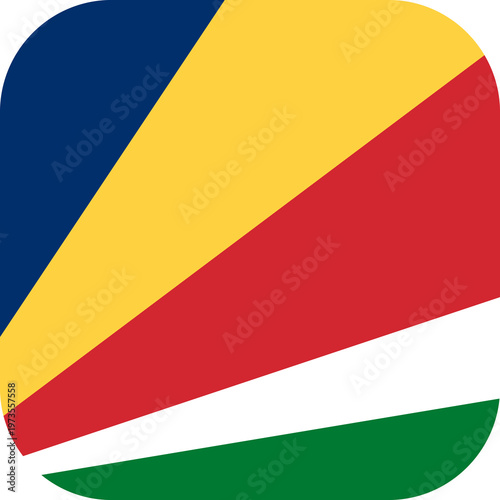 Seychelles Flag Rounded Squ...