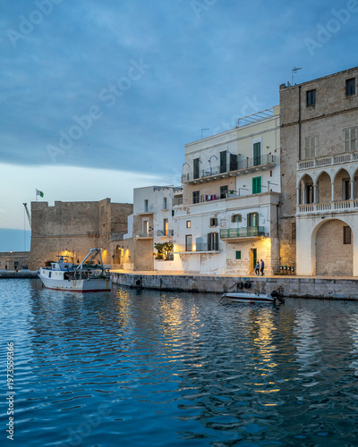Εκτύπωση καμβά The old harbour view in Monopoli Town in Italy