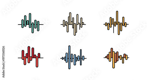 Spectral Lines Line art vector modern clean shapes illustration