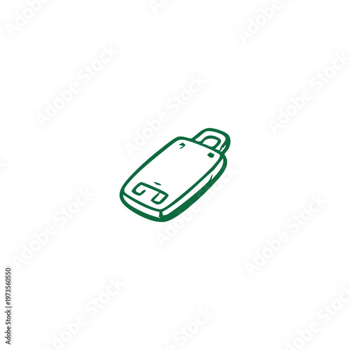 Hand-drawn whistle with loop design, engraved text, shaded detailing, and abstract label elements