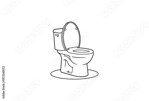 Toilet, bathroom, plumbing, toilet bowl, water closet, vector icon
