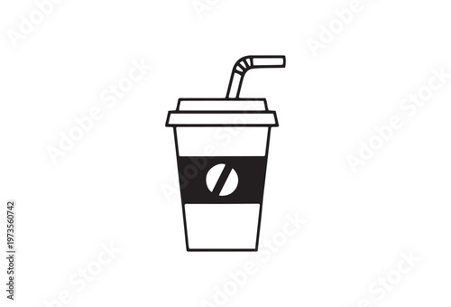 Coffee cup, disposable cup, take away cup, coffee icon