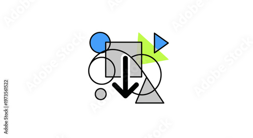 Geometric shapes and symbols design.