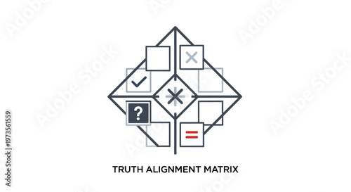 Geometric shapes in alignment matrix.