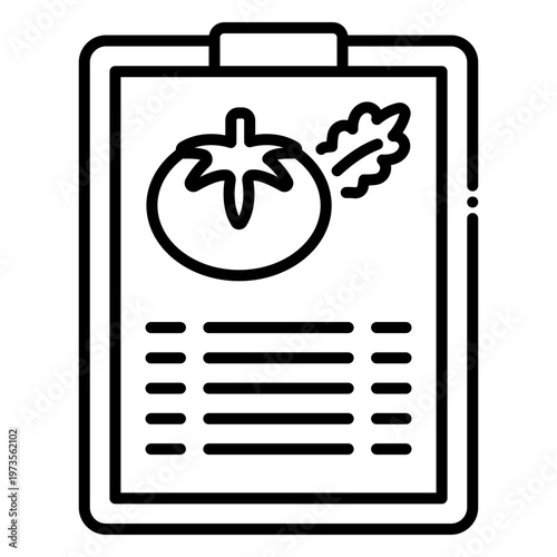Food Journal Icon: Healthy Eating List for Diet Planning