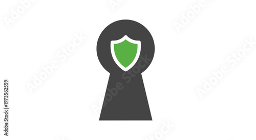 Green shield security protection icon.