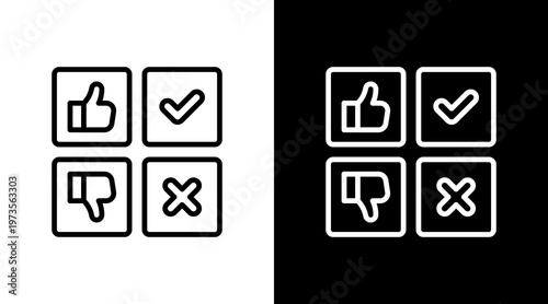 Swot Analysis White Icon Set Design