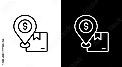 Market Positioning White Icon Set Design