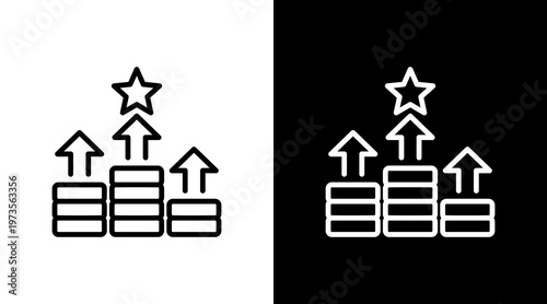 Competitive Advantage White Icon Set Design