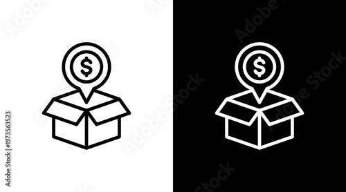 Market Penetration White Icon Set Design