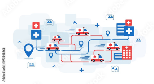 Ambulance Network Map: Emergency Medical Services Route Optimization and Logistics