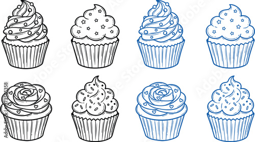 Hand drawn cupcake collection a sketchbook delight