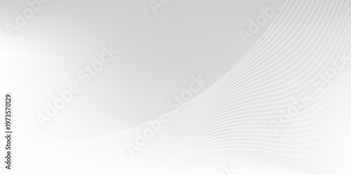 Minimalist white abstract background with line ornament