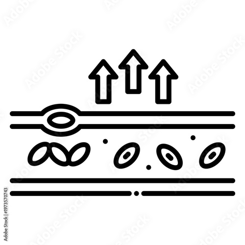 Blood Vessel Leakage Icon: Medical Concept