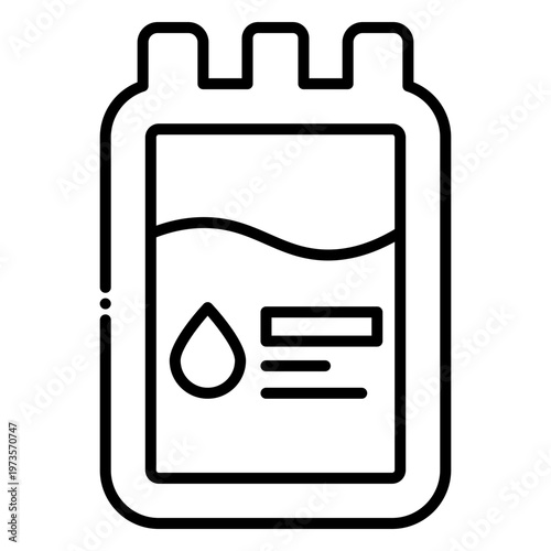 Blood Bag Icon: Donation, Transfusion, and Healthcare Symbol