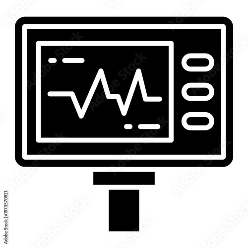 Medical Monitor Displaying Vital Signs