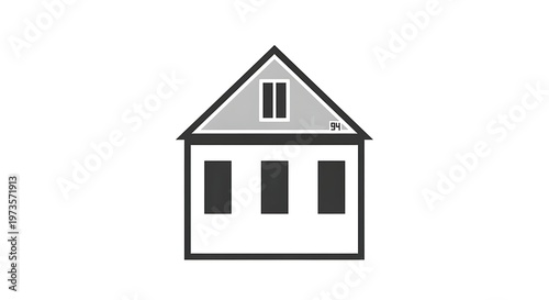Simple house icon with roof.