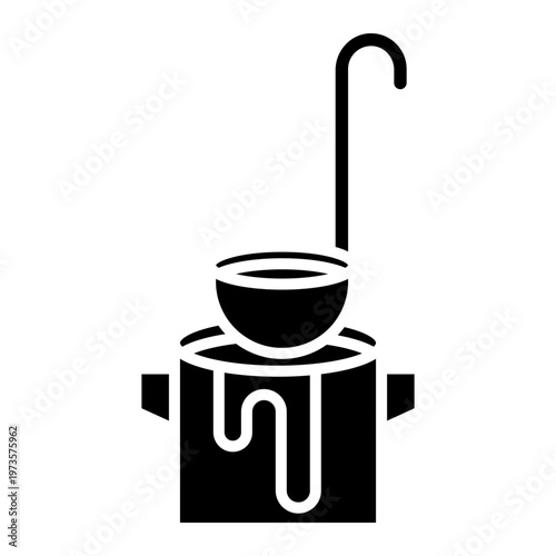 Soup Ladle Icon: Cooking, Food Service Symbol