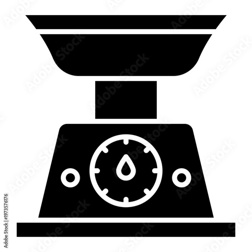 Kitchen Scale Icon for Food Portioning and Measurement