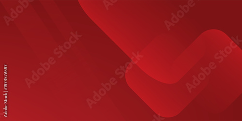 Abstract blue background with glowing geometric lines. Modern red gradient square shape design. Futuristic technology concept. Suit for brochure, corporate, website, poster, banner, cover modern