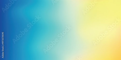 Refreshing Summer Abstract Background with Blue, Cyan, and Yellow Gradient.Vector Illustration