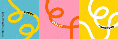 Vibrant abstract poster with flowing shapes in warm colors featuring colorful, fluid wavy lines for a dynamic, modern feel, motivational design typography for creative wall art