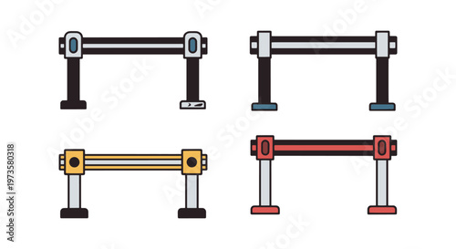 Stand rail Line art vector creative abstract design