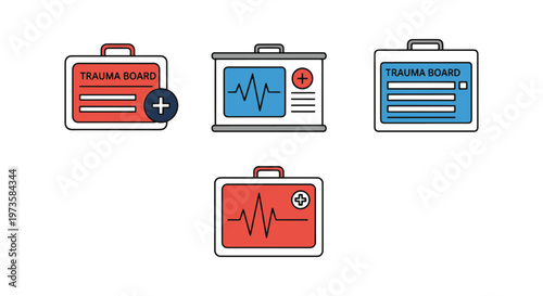 Trauma Board Line art vector modern clean shapes