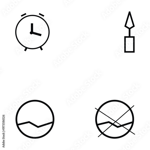 Time and Measurement Interface Icon Set