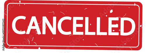 Red Cancelled Stamp Vector Graphic for Cancellation Notification