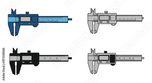 Vernier Caliper Line art creative abstract color pattern