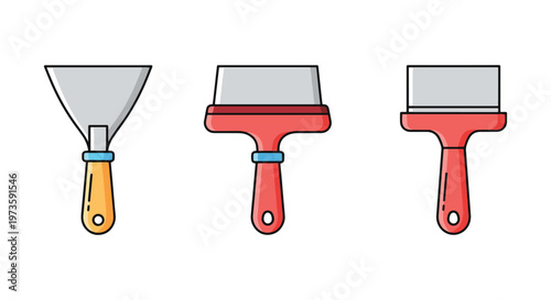 Wall Putty Knife Line art creative simple abstract vector