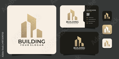 Modern inspirational architecture building logo symbol for branding