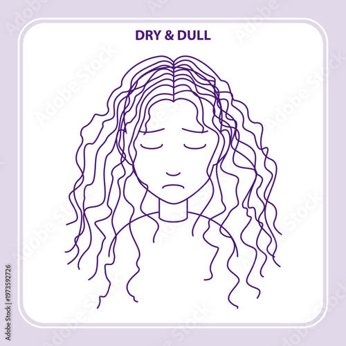 Dry & Dull Vector Outline Icon
