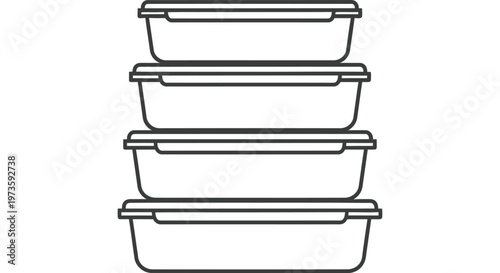 stack of food storage containers for organized meal prep promoting a healthy lifestyle and kitchen efficiency.