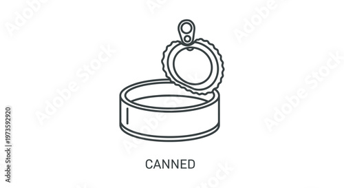 tin can an open can representing canned food packaging and a versatile container with its pull-tab lid removed.